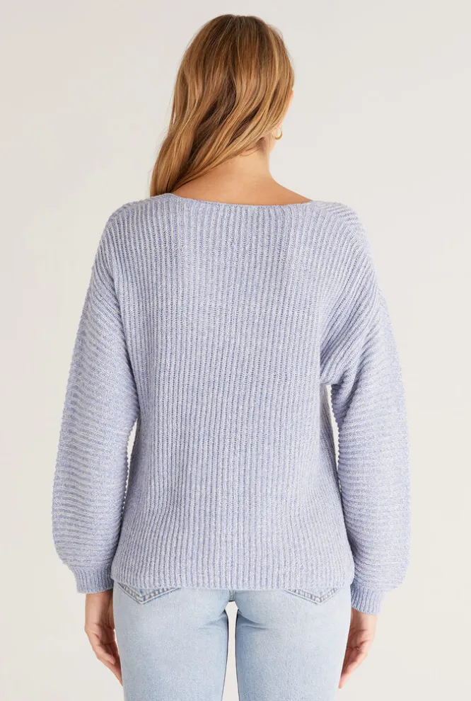 Zsup Joni Vneck Sweater-Blue Bird